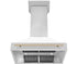 ZLINE 36" Autograph Stainless Wall Range Hood, 8654STZ-WM36-G