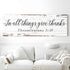 In All Things Give Thanks Thessalonians 5:18 Faith Sign II