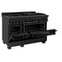 ZLINE 48" Bundle Range RAB-BR-48 & Wall Range Hood BSKBN, 2KP-RABRH48