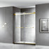 60''W X 76'' H Double Sliding Frameless Shower Door with Clear Glass