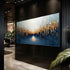 Golden Forest Reflection Abstract Wall Art