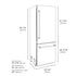 ZLINE Autograph Edition French Door Refrigerator, Internal Water, Ice Dispenser, White Matte, Champagne Bronze Accents RBIVZ-WM