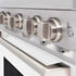 ZLINE 36"Classic Gas Range, Convection Gas Oven, DuraSnow® Stainless Steel, White Matte Door CGRS-WM-36