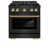 ZLINE 30"Gas Range, Convection Gas Oven, Black Champagne Bronze, SGRBZ-30-CB