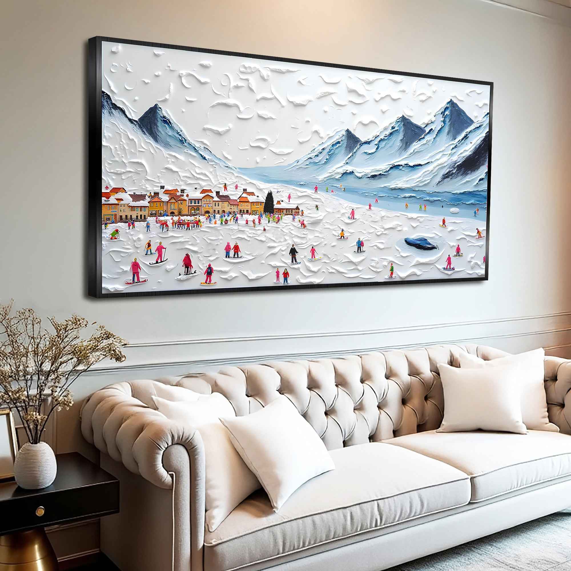 Snow Mountain Abstract Wall Art II