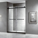 60''W X 76'' H Double Sliding Frameless Shower Door with Clear Glass