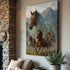 Galloping Horse Double Exposure Wall Art