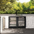 ZLINE 24" Touchstone 151 Can Beverage Fridge Black Stainless Steel Glass Door RBSO-BS-24