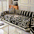 Chenille Geometric Sofa Throw Blanket, Boho Washable Furniture Throw Covers for Sofa