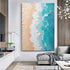 3D Minimalist Pink and Blue Ocean Wall Art
