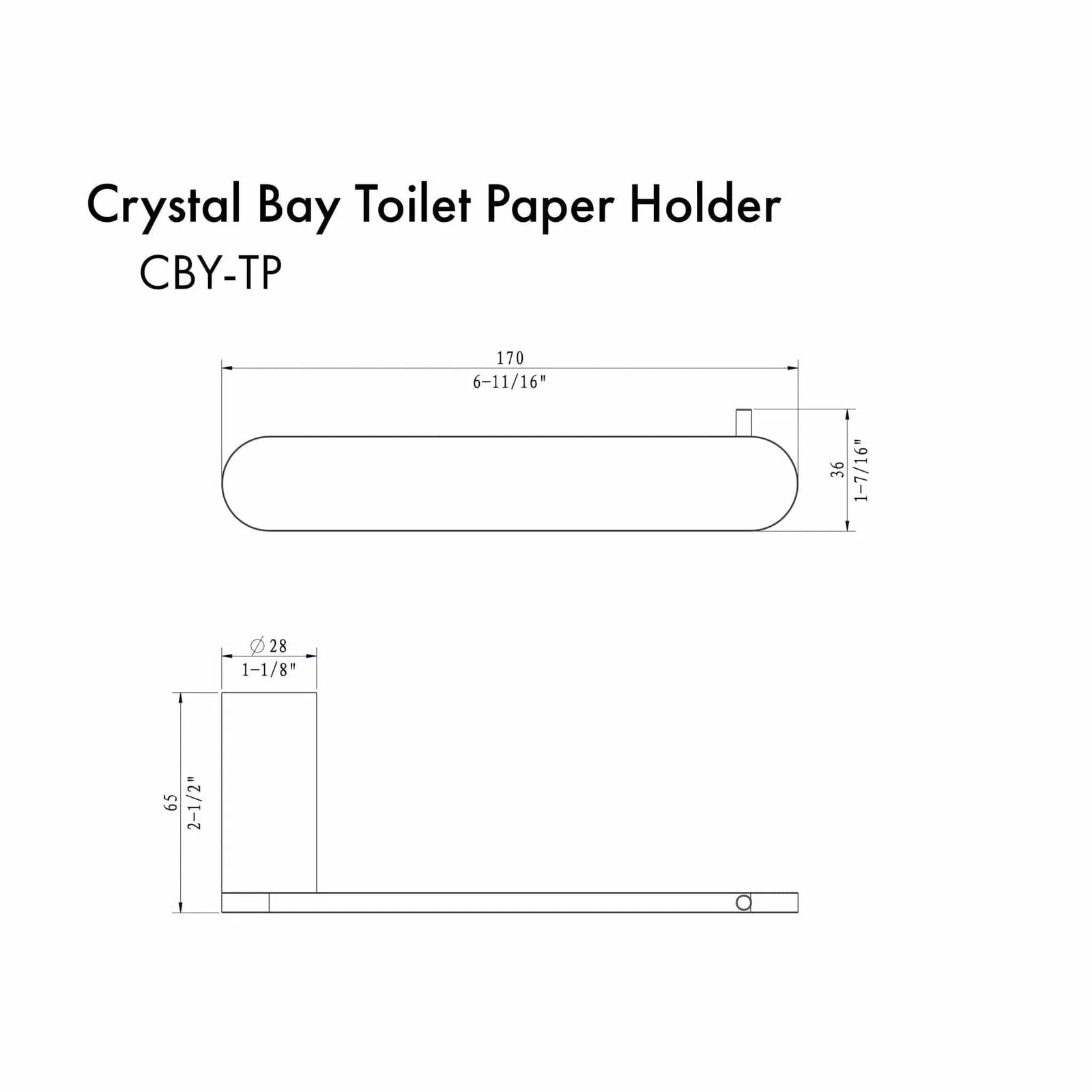 ZLINE Crystal Bay Toilet Paper Holder CBY-TP-CB