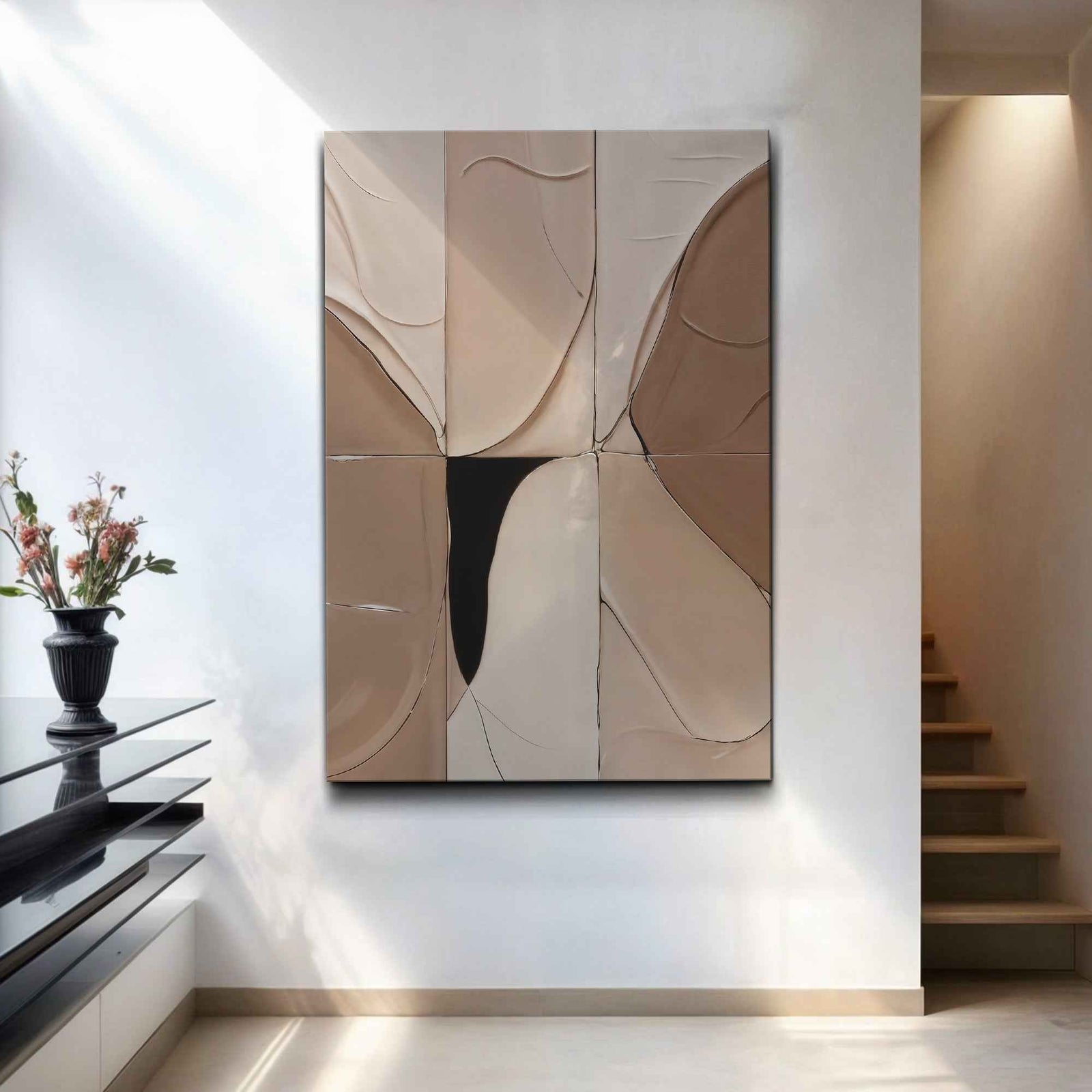 Neutral Abstract Boho Wall Art