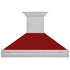 ZLINE 48" Autograph DuraSnow Stainless Red Wall Range Hood 8654SNX-RG-48