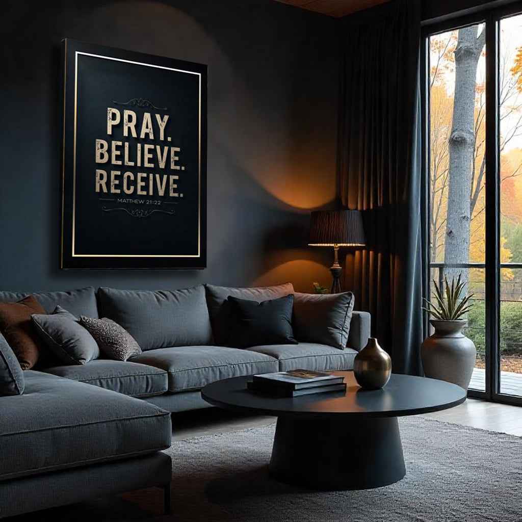 Matthew 21:22 - Pray Believe Receive Faith Sign III