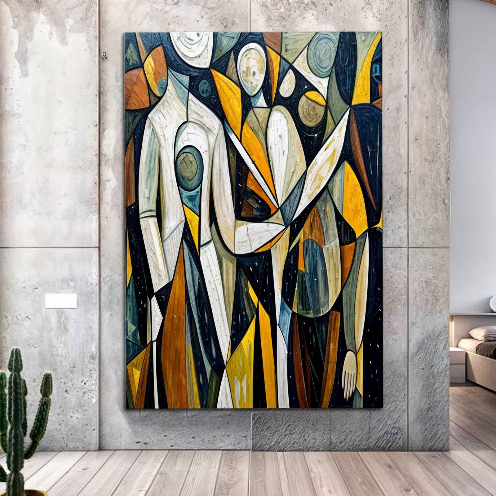 Abstract Human Connection Wall Art