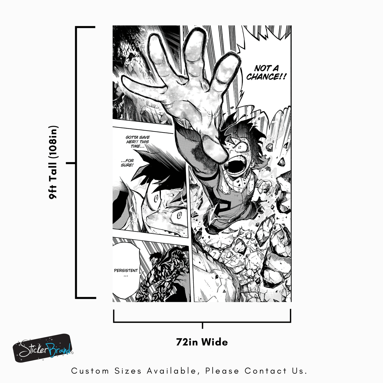 Midoriya Manga Panels Wallpaper Mural. #A1016