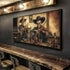 Cowboy Skeletons Western Bar Wall Art