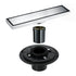 Chrome brass floor drain 11.8inch x 4.3 inch