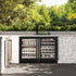 ZLINE 24" Touchstone Dual Zone 44 Bottle Wine Cooler Black Matte Glass Door RWDO-BLM-24