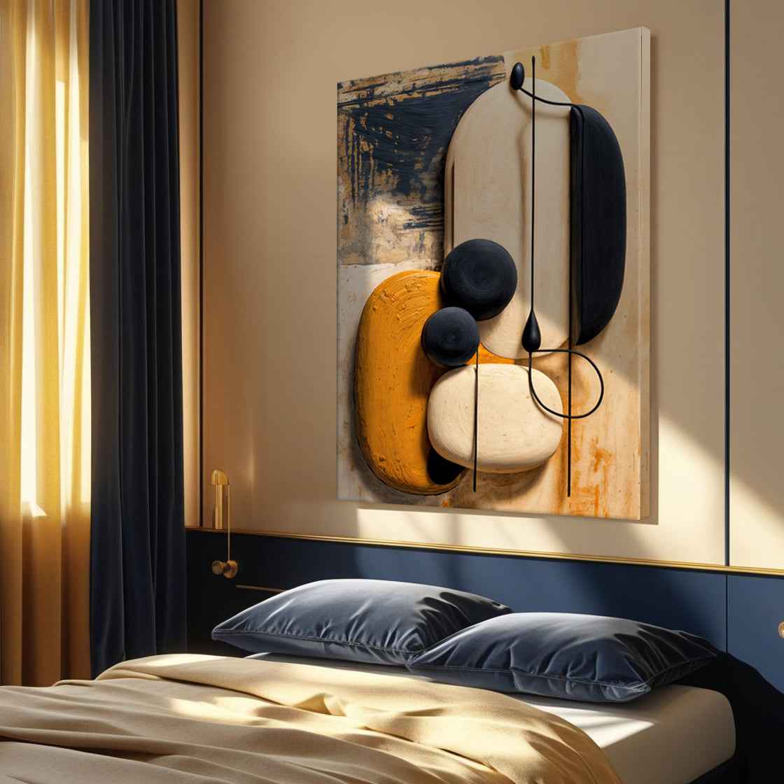 Orange Abstract Harmony Wall Art
