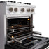 ZLINE 30" Select Dual Fuel Range Gas Cooktop Electric Convection Oven Stainless Steel Black Matte Door HDR-BLM-30
