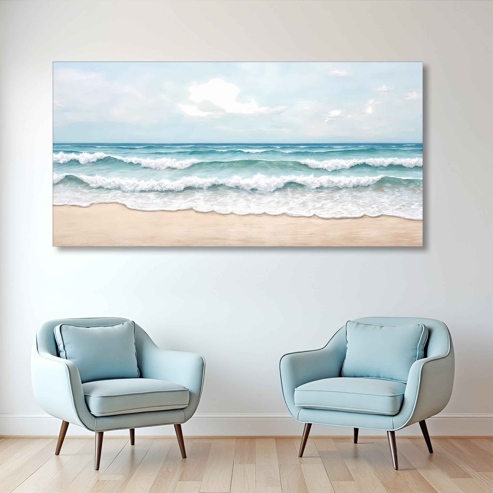 Serene Ocean Wave Coastal Wall Art