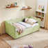 Gingham Daybed With USB Charging Port, Wave-Shaped Design
