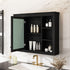 Wall Mounted Medicine Cabinet With Mirror, Storage Cabinet Featuring 6 Open Shelves And Adjustable Interior