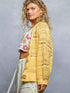 POL Open-Knit Floral Button Cardigan