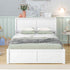 Storage Platform Bed With Pull Out Shelves And Trundle