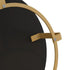 31.5" Modern round coffee table Wooden carving pattern coffee table with metal legs for living room reception room office Golden