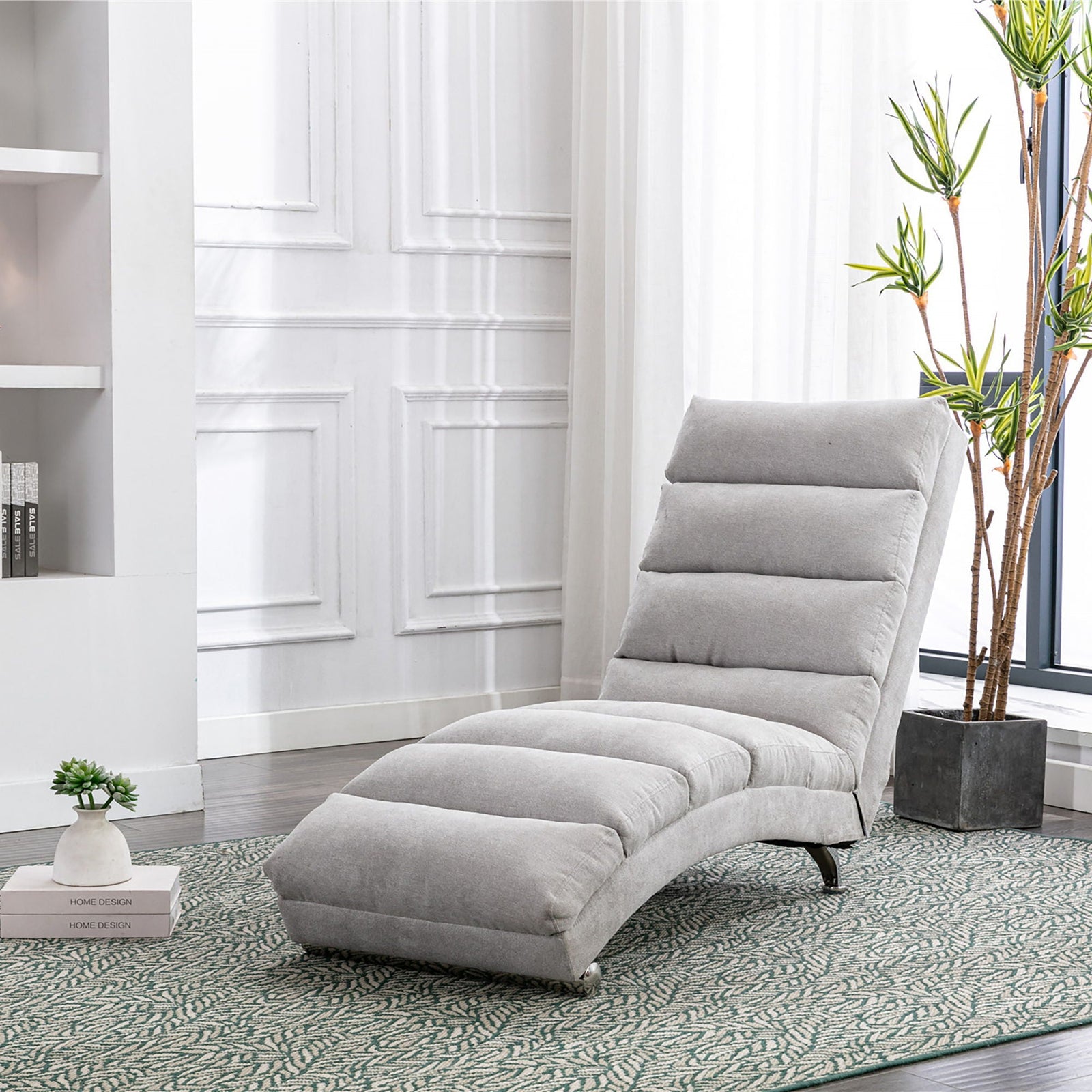 Massage Chaise Lounge Indoor With Remote Control, Ergonomic Electric Massage Lounger