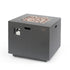 33" Outdoor Iron Square Propane Fire Pit - Brushed Brown