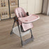 Adjustable Baby High Chair 0-6 Years, Portable Infant Feeding Seat With Safety Belt, Silent Lockable Wheels