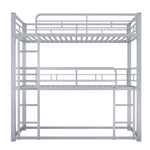 Triple Bunk Bed With Sturdy Construction And Space Saving Design