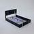 Upholstered Platform Bed Frame With Adjustable LED Headboard, USB C-Charging, Hydraulic Lift