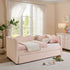 Gingham Daybed With USB Charging Port, Wave Shaped Design