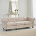 Chesterfield Style 3 Seater Sofa with Deep Button Tufting - Multiple Colors