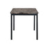 Furniture 5 Piece Metal Dinette Set with Faux Marble Top - Black