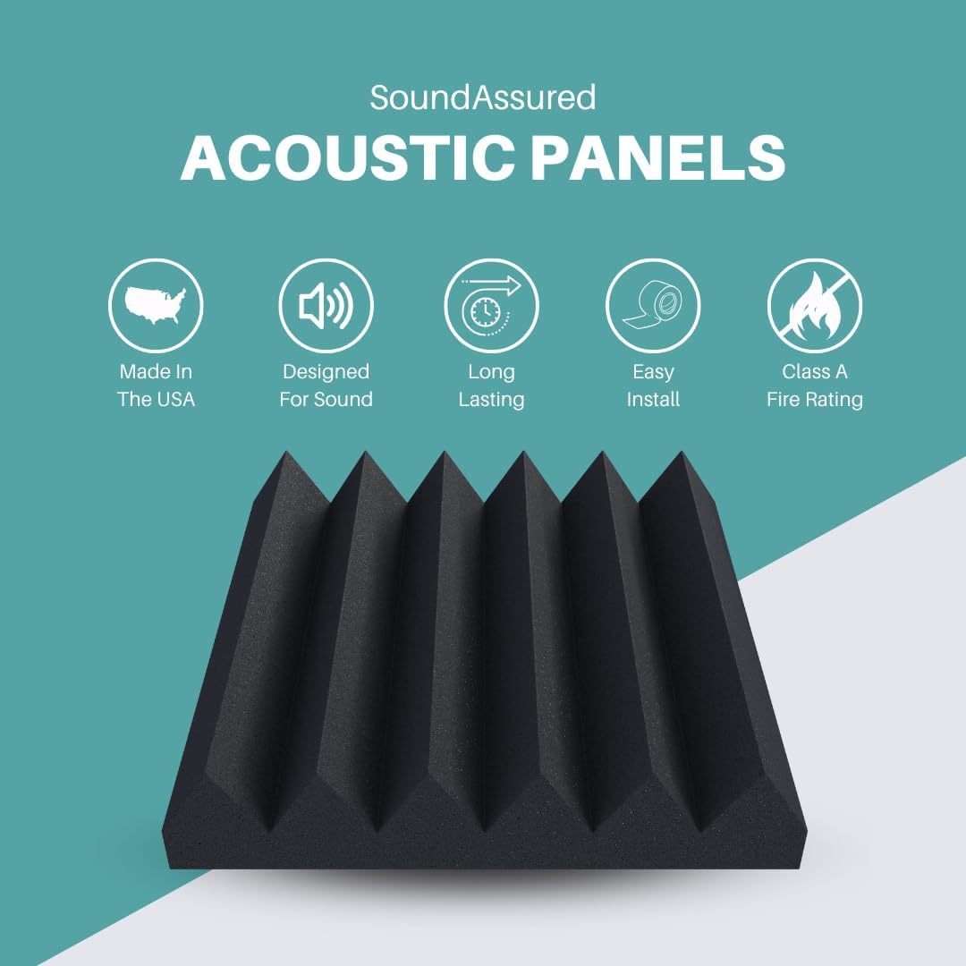 Easy Mount Acoustic Foam Kit - 12x12x2