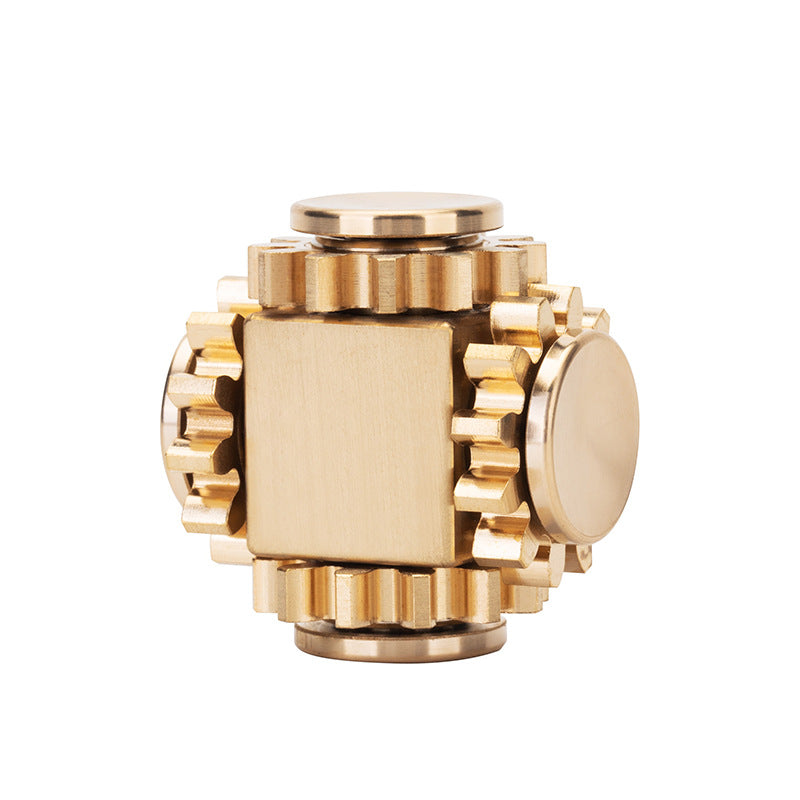 Brass Cube Gears Spinner Stress-Relieving Gadget
