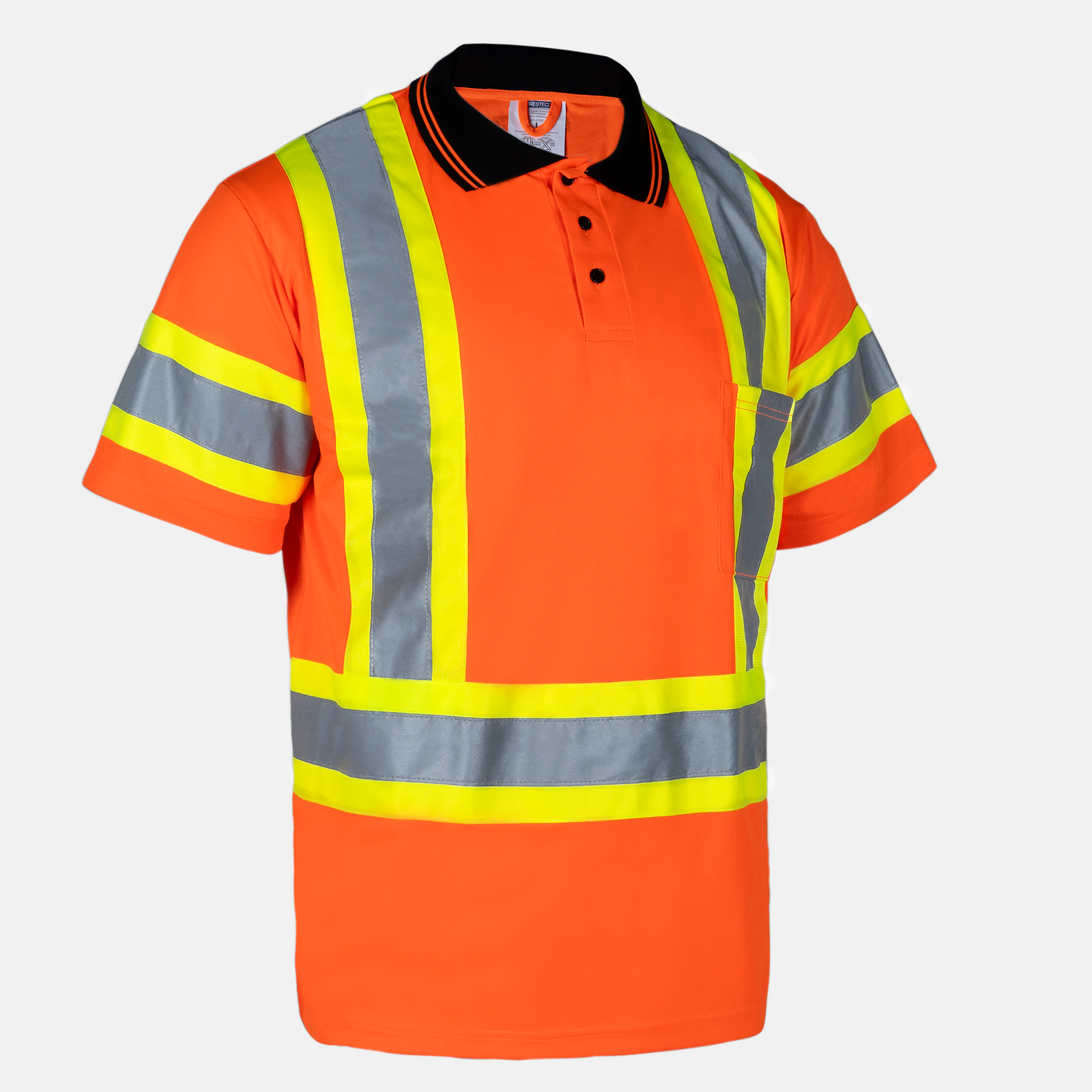 Hi-Vis X-Back Reflective Two-Tone Safety Polo Shirt