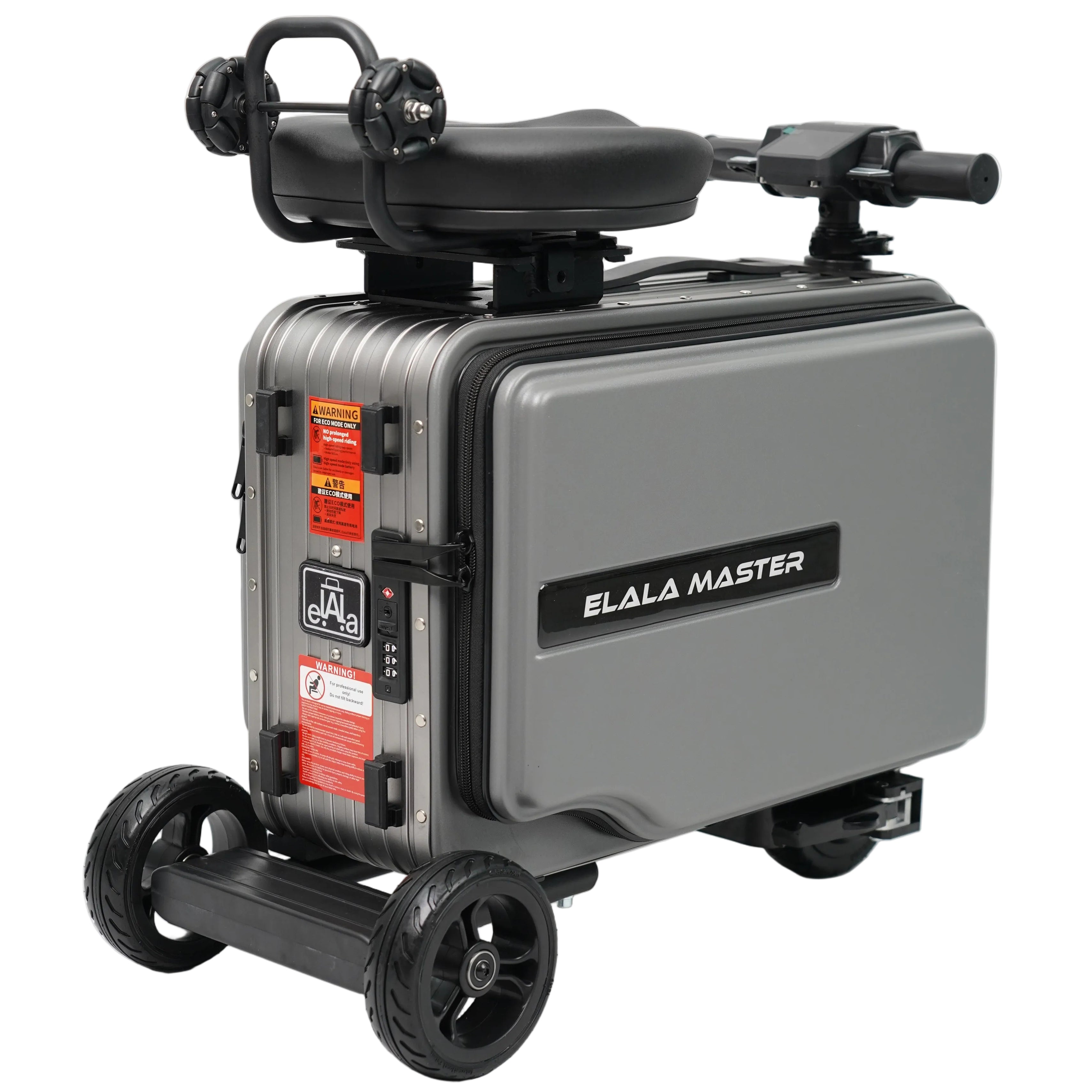 Elala Master - Gray Motorized Suitcase