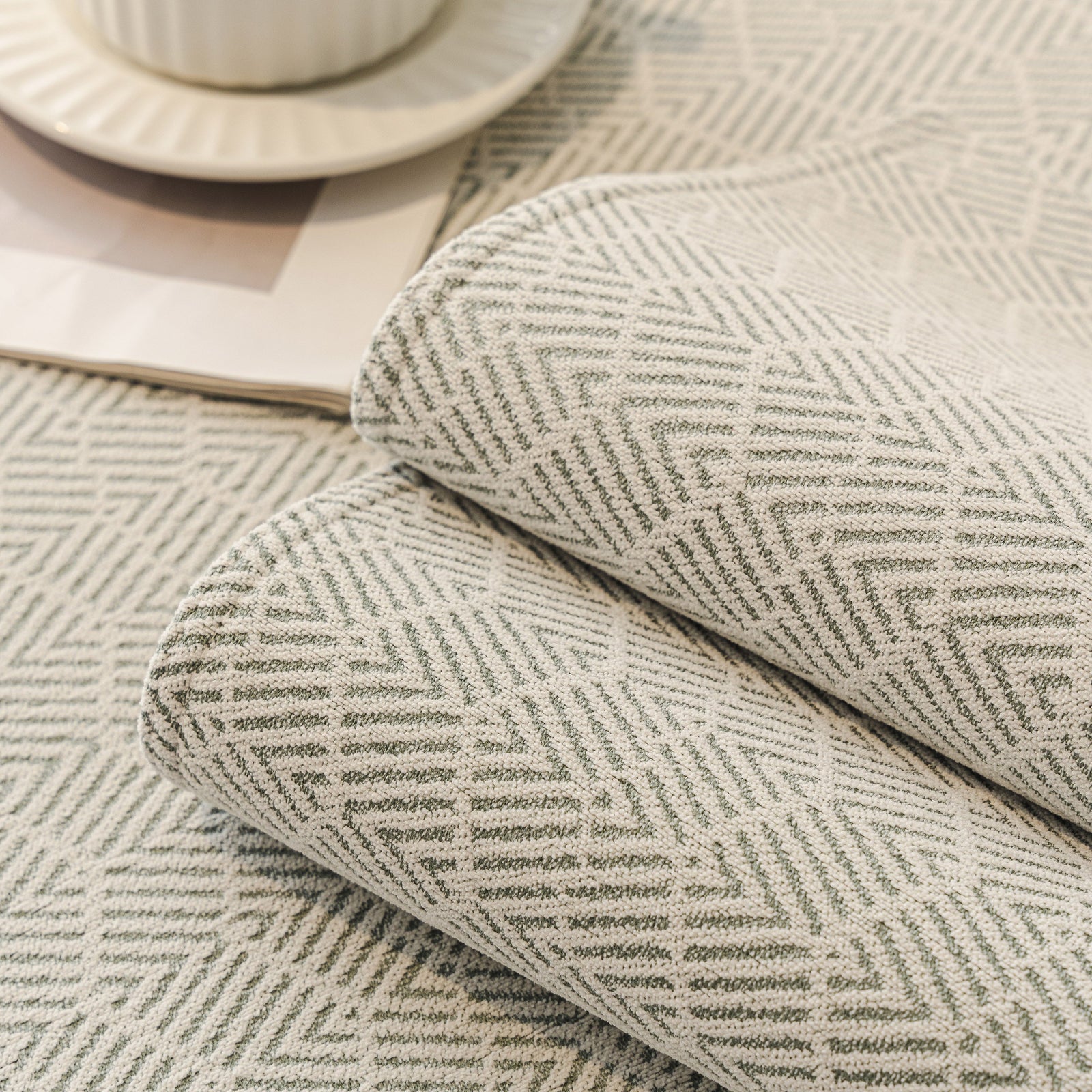 Herringbone Sofa Protector Cover, Non-Slip Couch Cover for Seat, Back & Arms