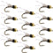 Beadhead Black 3 Dollar Dip Serendipity Wet Fly Fishing Flies - 1 Dozen Flies Hook Size 18