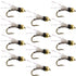 Beadhead Black 3 Dollar Dip Serendipity Wet Fly Fishing Flies - 1 Dozen Flies Hook Size 18