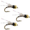 3 Pack Beadhead Black 3 Dollar Dip Serendipity Wet Fly Fishing Flies - Hook Size 18
