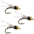 3 Pack Beadhead Black 3 Dollar Dip Serendipity Wet Fly Fishing Flies - Hook Size 16