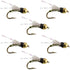 Beadhead Olive 3 Dollar Dip Serendipity Wet Fly Fishing Flies - 6 Flies Hook Size 18
