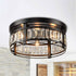 3-Light Modern Crystal Flush Mount Ceiling Light
